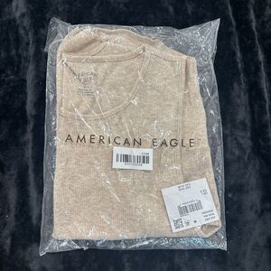 American Eagle Outfitters Tan Ribbed Tank Top